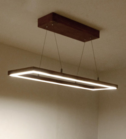 Envy 36 Brown Wooden LED Hanging Lamp