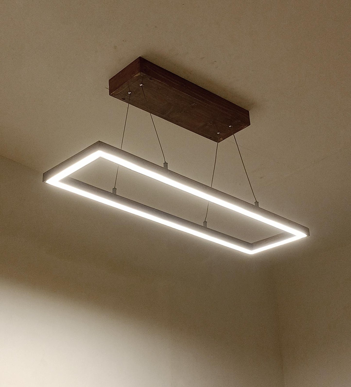 Envy 36 Brown Wooden LED Hanging Lamp