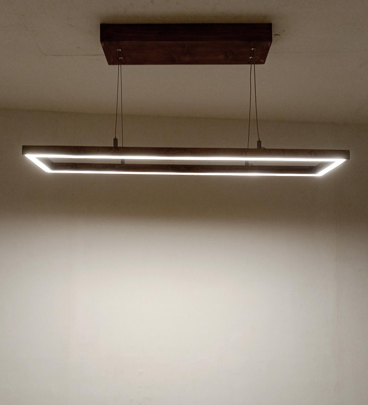 Envy 36 Brown Wooden LED Hanging Lamp