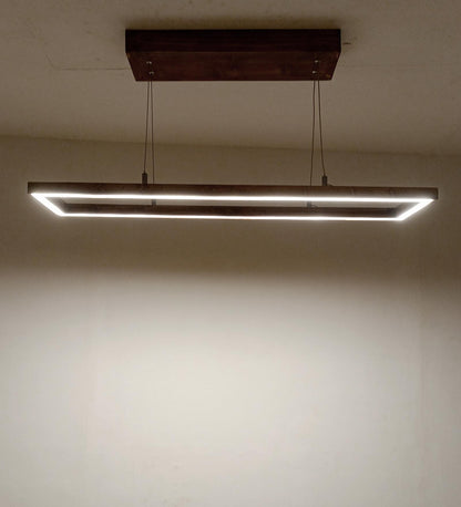 Envy 36 Brown Wooden LED Hanging Lamp