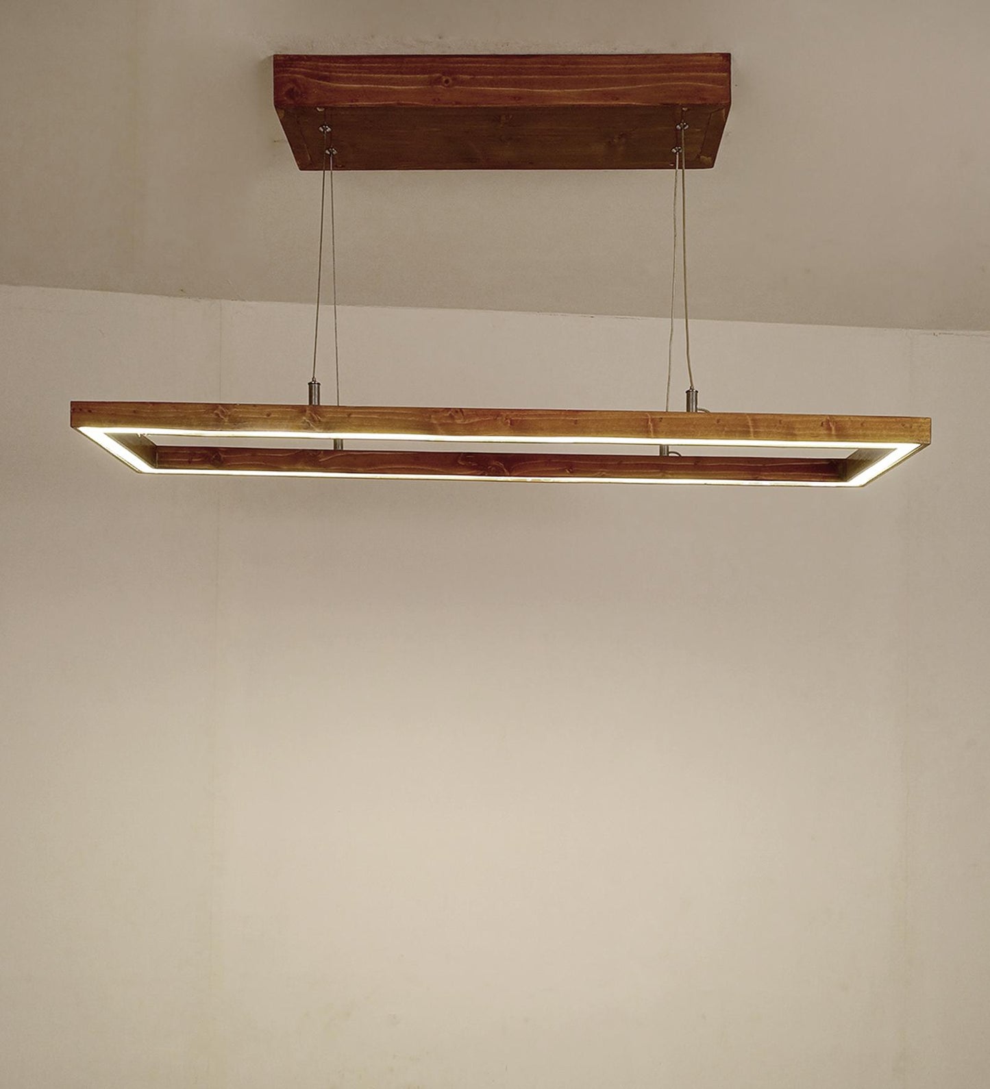 Envy 36 Brown Wooden LED Hanging Lamp