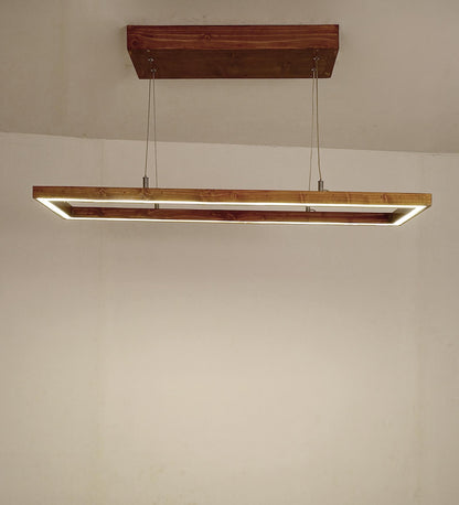 Envy 36 Brown Wooden LED Hanging Lamp