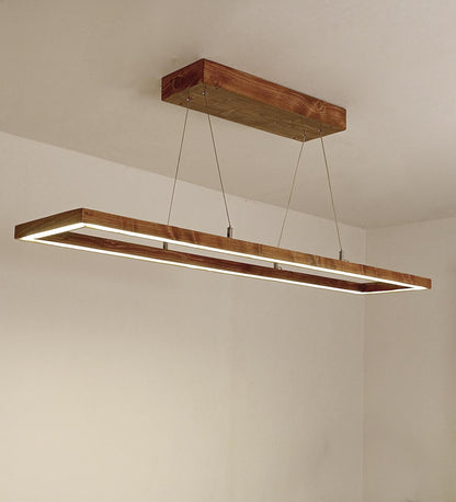 Envy 48 Brown Wooden LED Hanging Lamp