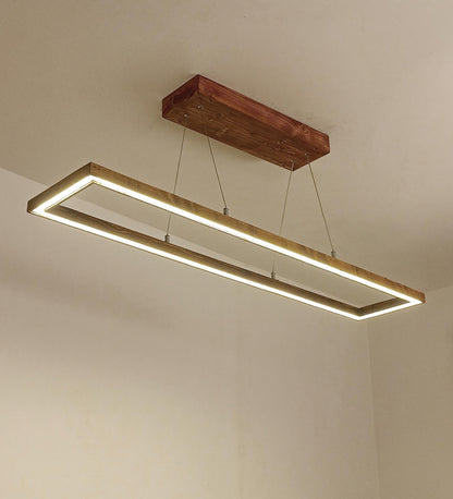 Envy 48 Brown Wooden LED Hanging Lamp