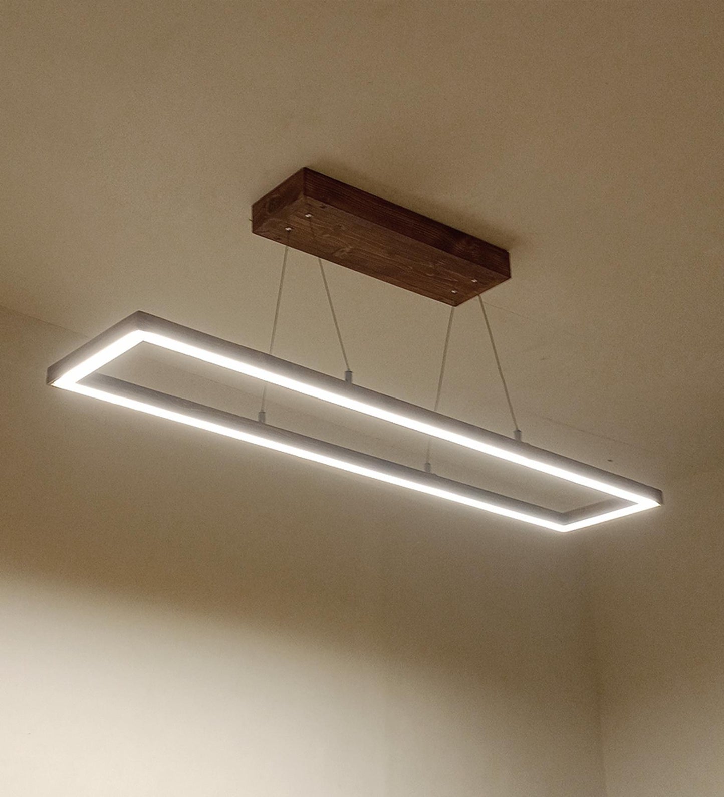 Envy 48 Brown Wooden LED Hanging Lamp