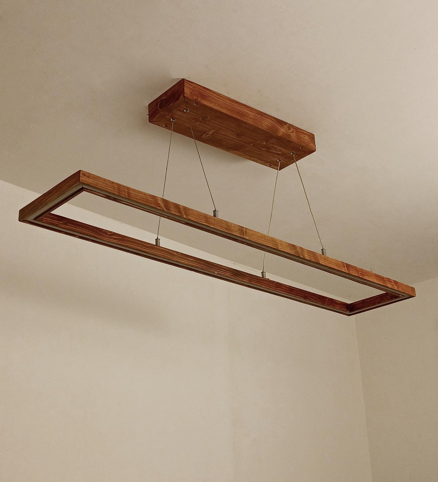 Envy 48 Brown Wooden LED Hanging Lamp