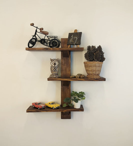 Keen Wooden Wall Shelf Organiser