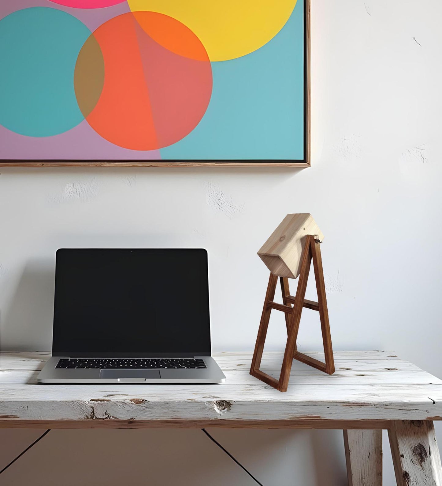 Luna Brown Wooden Table Lamp with Jute Lampshade