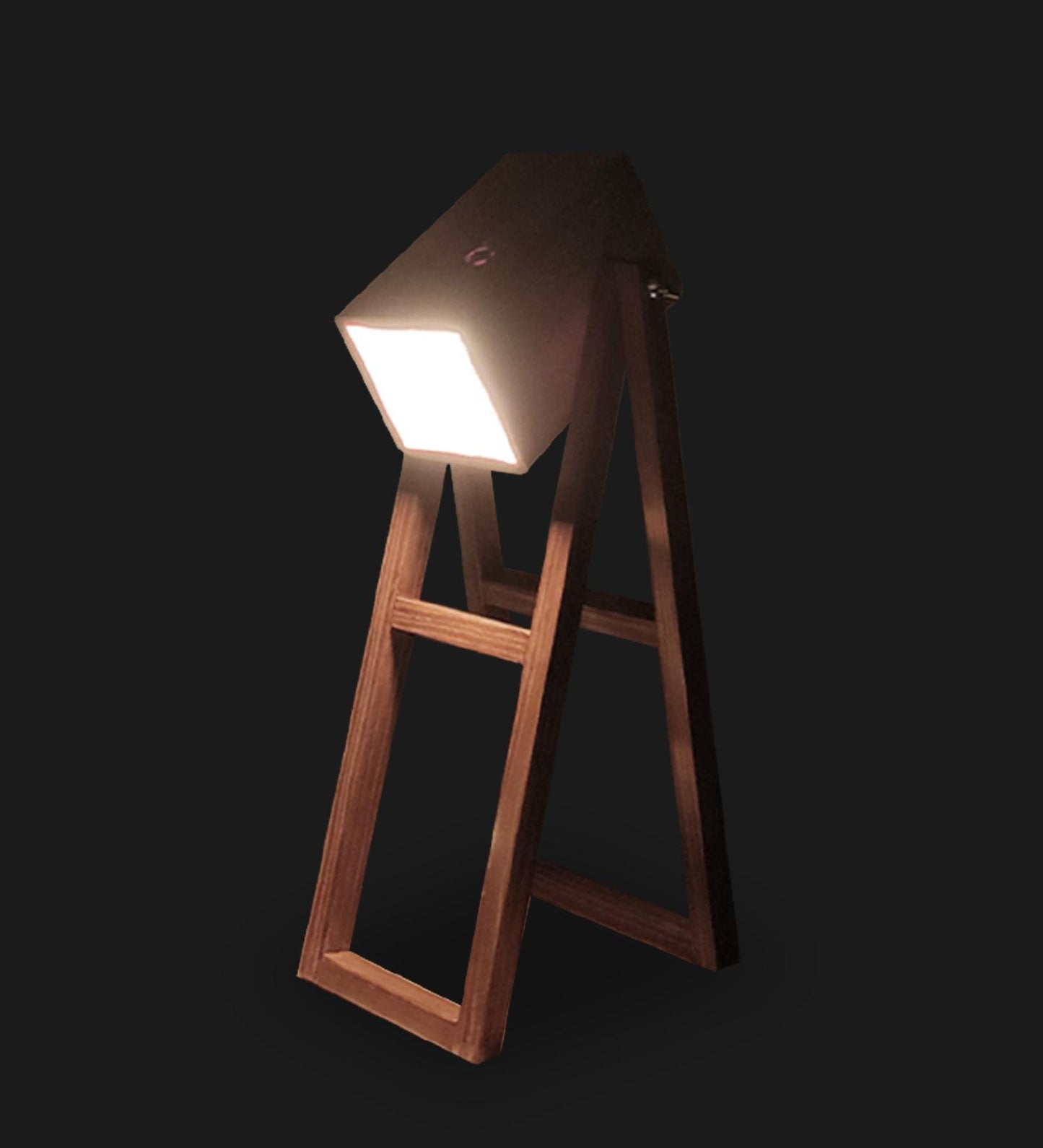 Luna Brown Wooden Table Lamp with Jute Lampshade