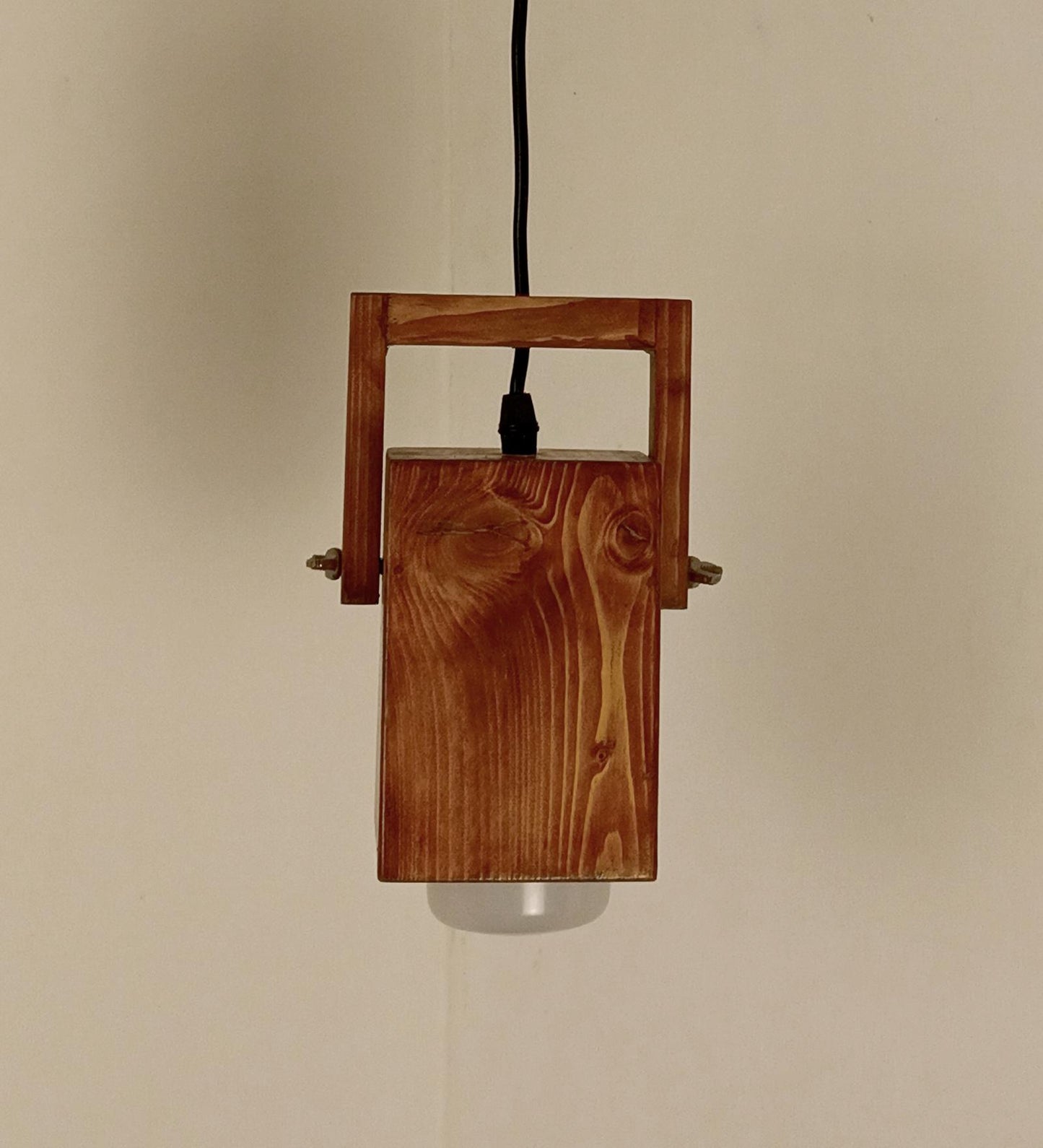 Luna Brown Wooden Single Hanging Lamp