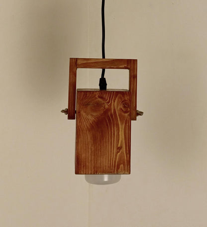 Luna Brown Wooden Single Hanging Lamp