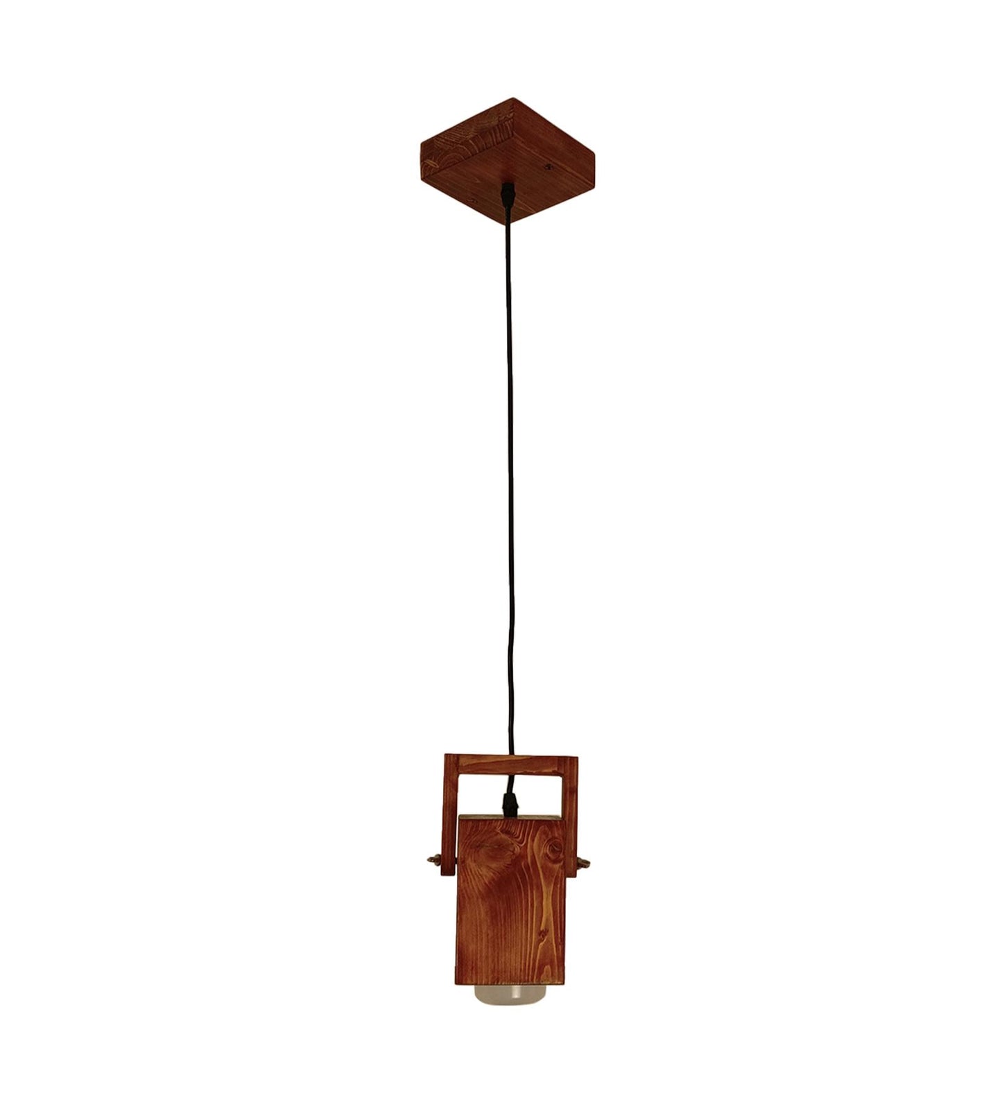 Luna Brown Wooden Single Hanging Lamp