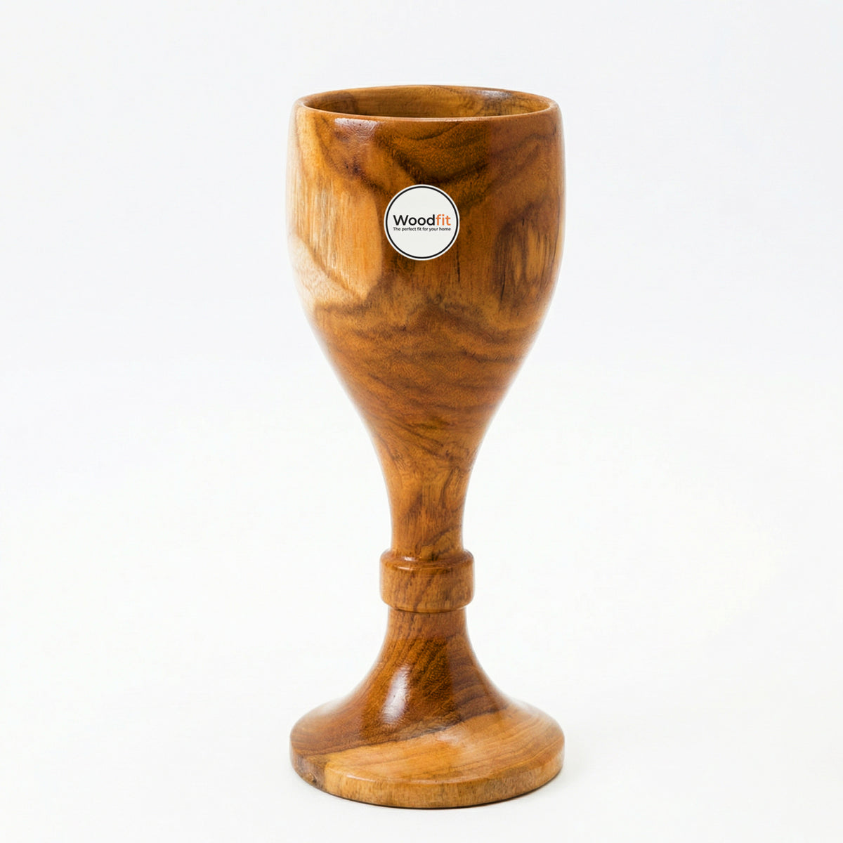 Woodfit Artisanal Handcrafted Mango Wood Wine Glass – Eco-Friendly Wooden Goblet