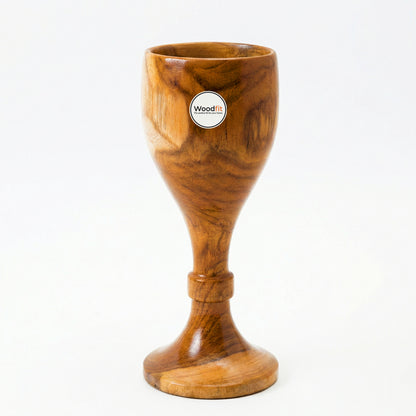 Woodfit Artisanal Handcrafted Mango Wood Wine Glass – Eco-Friendly Wooden Goblet