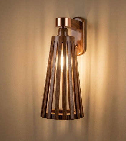 Good Brown Wooden Wall Light