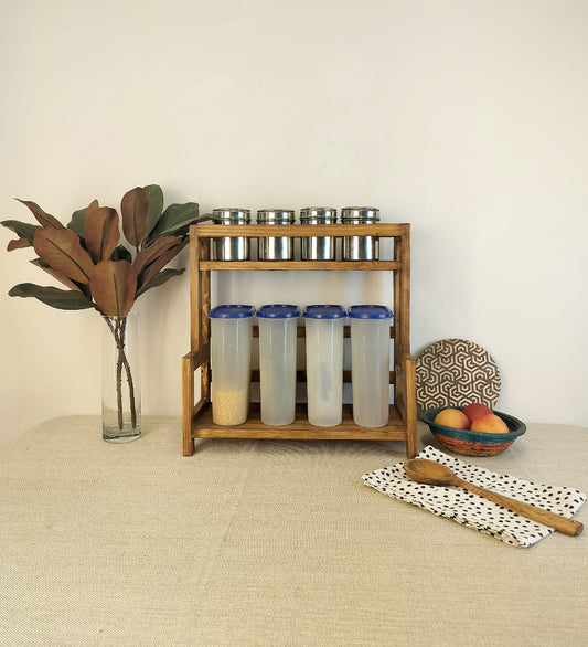 River Wooden Kitchen Countertop Organiser