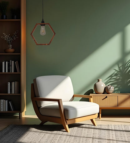 Brook Brown Wooden Single Hanging Lamp