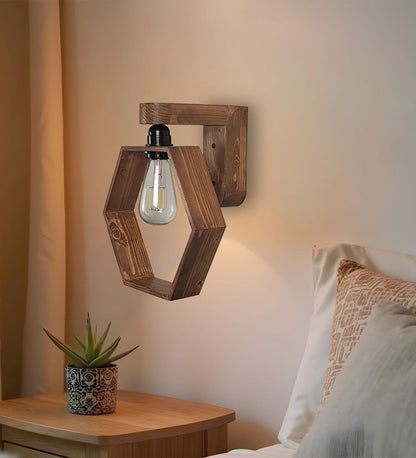Brook Brown Wooden Wall Light