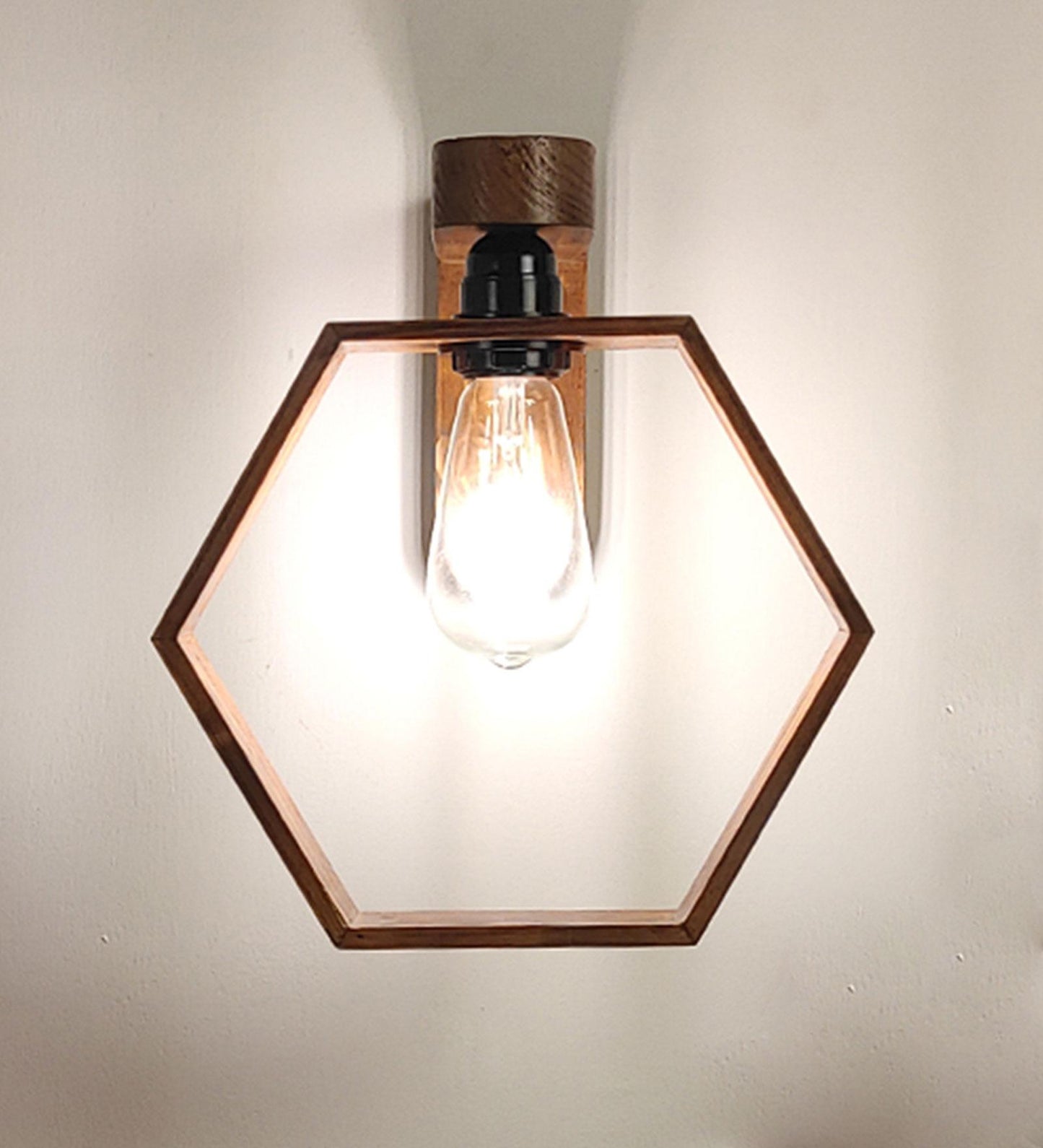 Brook Brown Wooden Wall Light