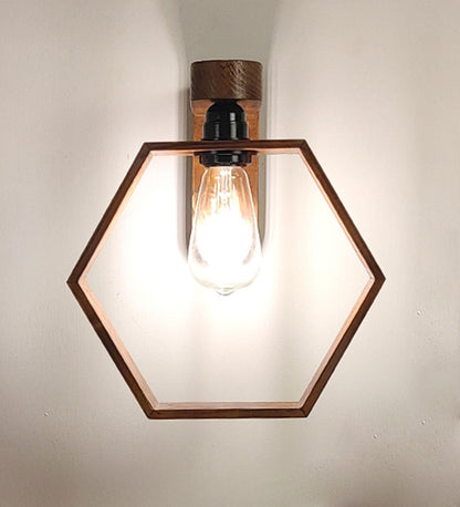 Brook Brown Wooden Wall Light