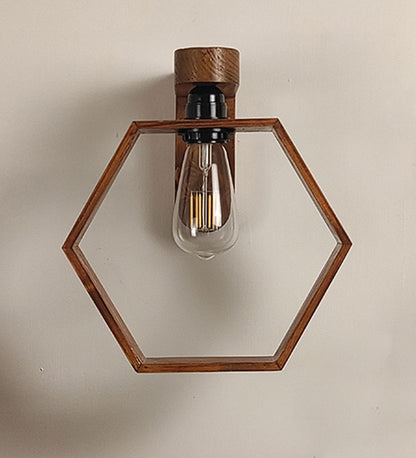 Brook Brown Wooden Wall Light