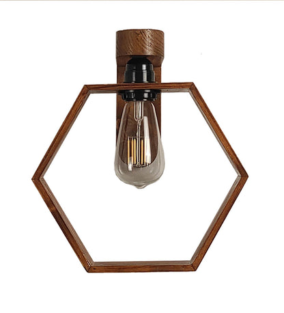 Brook Brown Wooden Wall Light