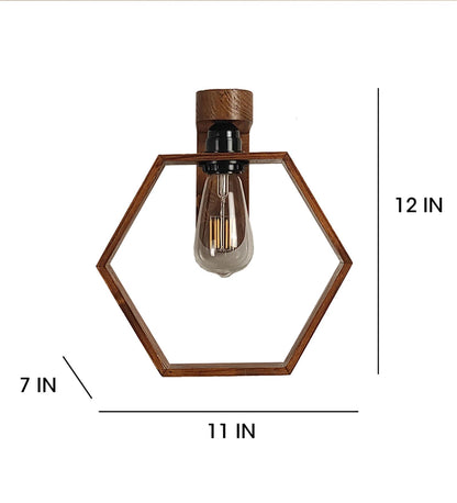 Brook Brown Wooden Wall Light