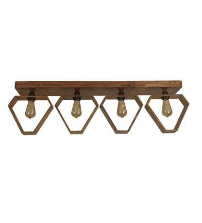 Storm Brown Wooden 4 Series Ceiling Lamp