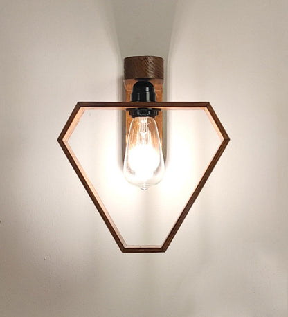 Storm Brown Wooden Wall Light