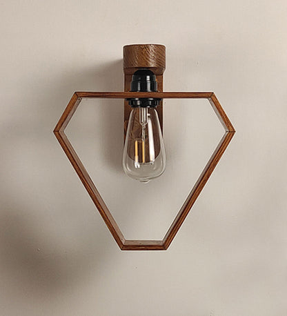 Storm Brown Wooden Wall Light