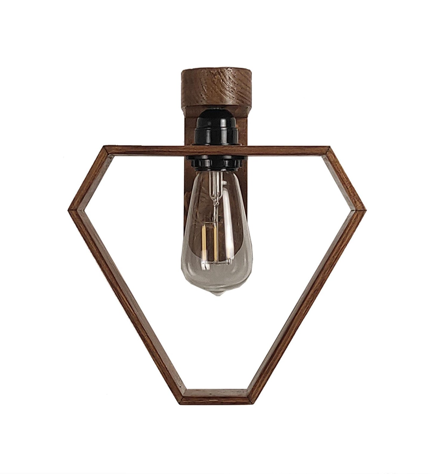 Storm Brown Wooden Wall Light
