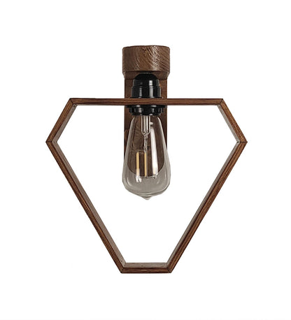 Storm Brown Wooden Wall Light