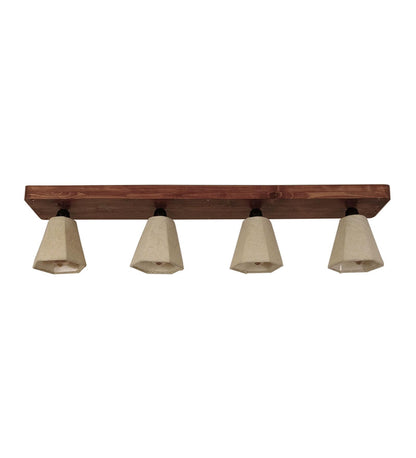Azure Brown Wooden 4 Series Ceiling Lamp