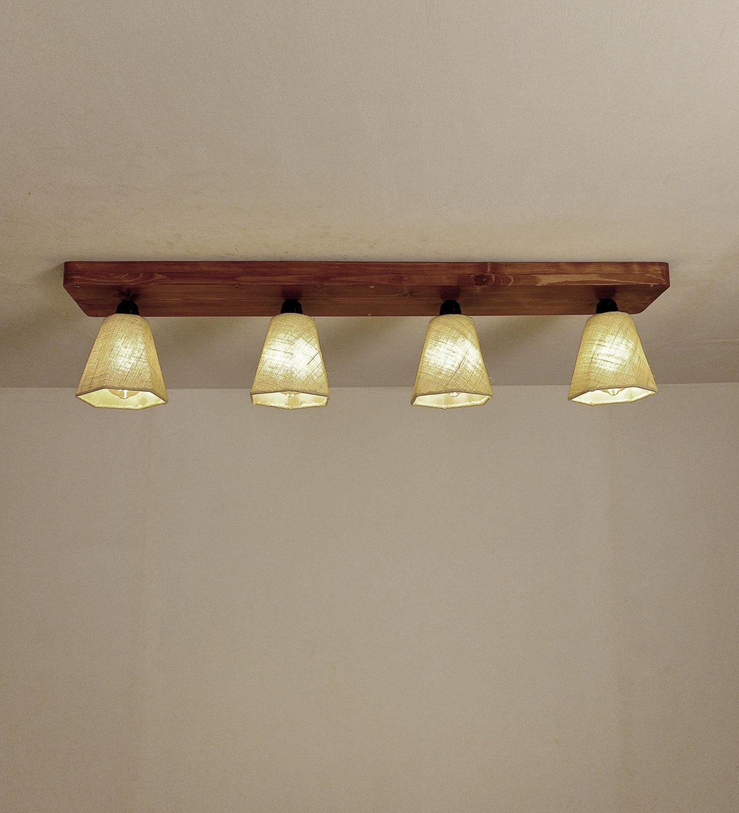 Azure Brown Wooden 4 Series Ceiling Lamp