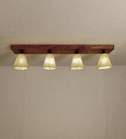 Azure Brown Wooden 4 Series Ceiling Lamp