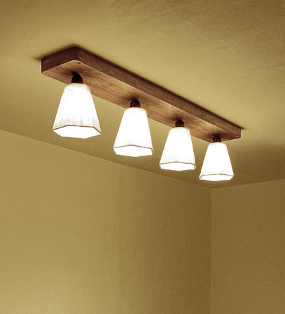 Azure Brown Wooden 4 Series Ceiling Lamp