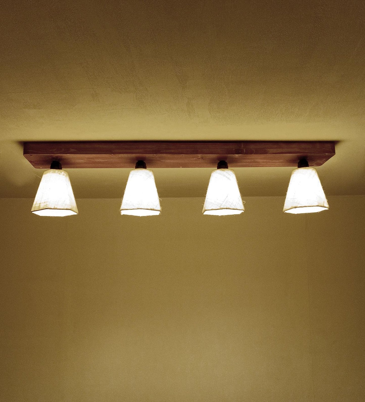 Azure Brown Wooden 4 Series Ceiling Lamp