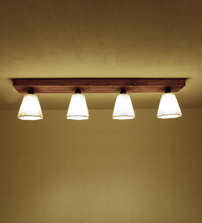 Azure Brown Wooden 4 Series Ceiling Lamp