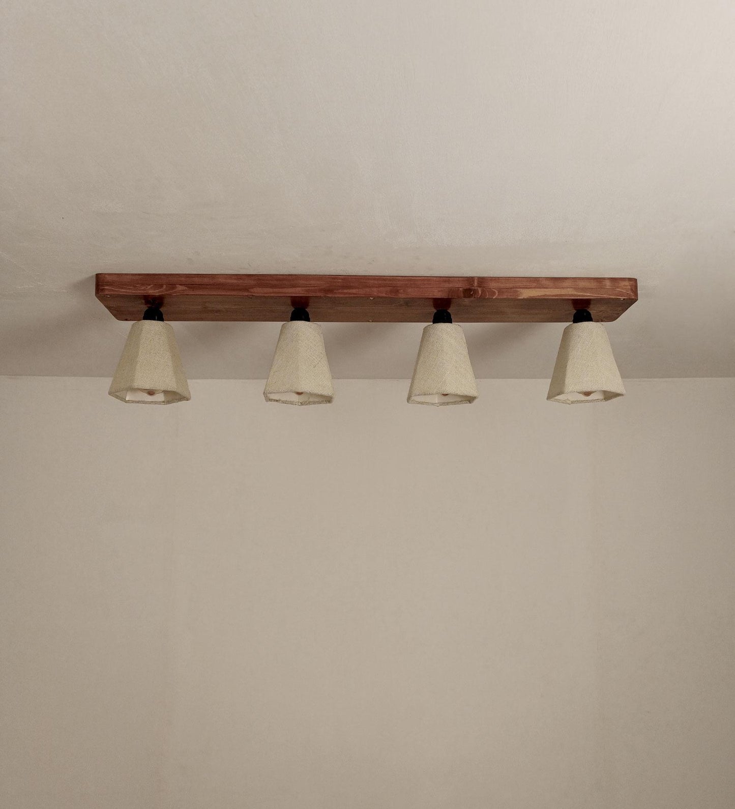 Azure Brown Wooden 4 Series Ceiling Lamp