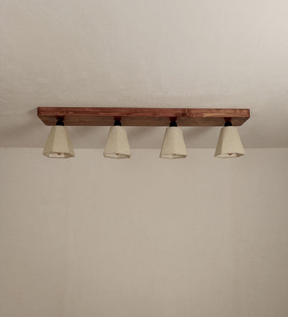 Azure Brown Wooden 4 Series Ceiling Lamp