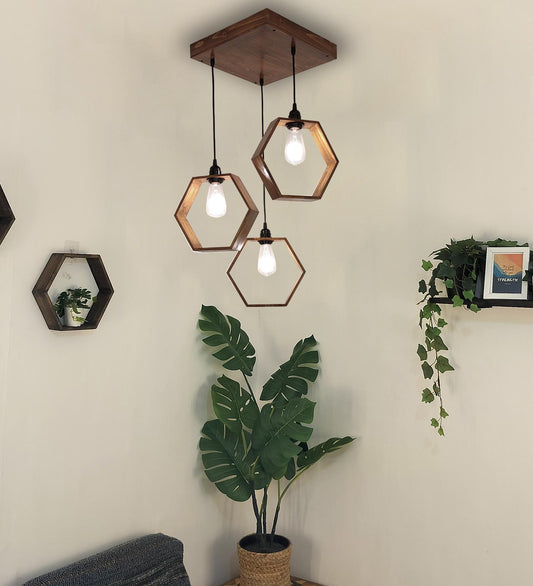 Peak Brown Cluster Hanging Lamp