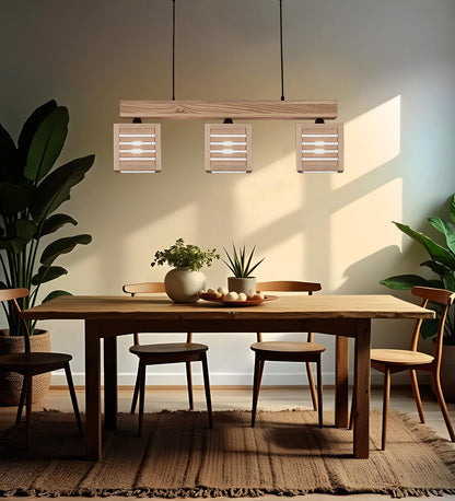 Be Beige Wooden 3 Series Hanging Lamp