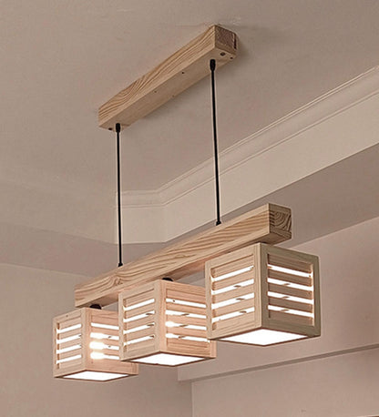 Be Beige Wooden 3 Series Hanging Lamp