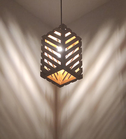 Pride Brown Wooden Single Hanging Lamp