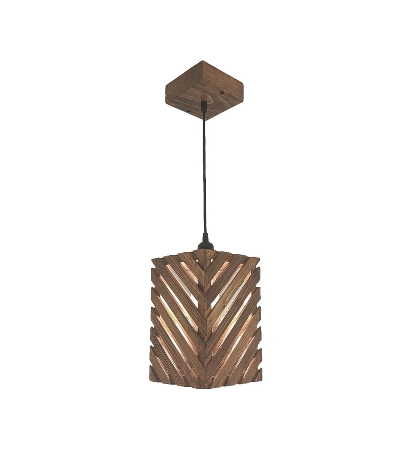 Pride Brown Wooden Single Hanging Lamp