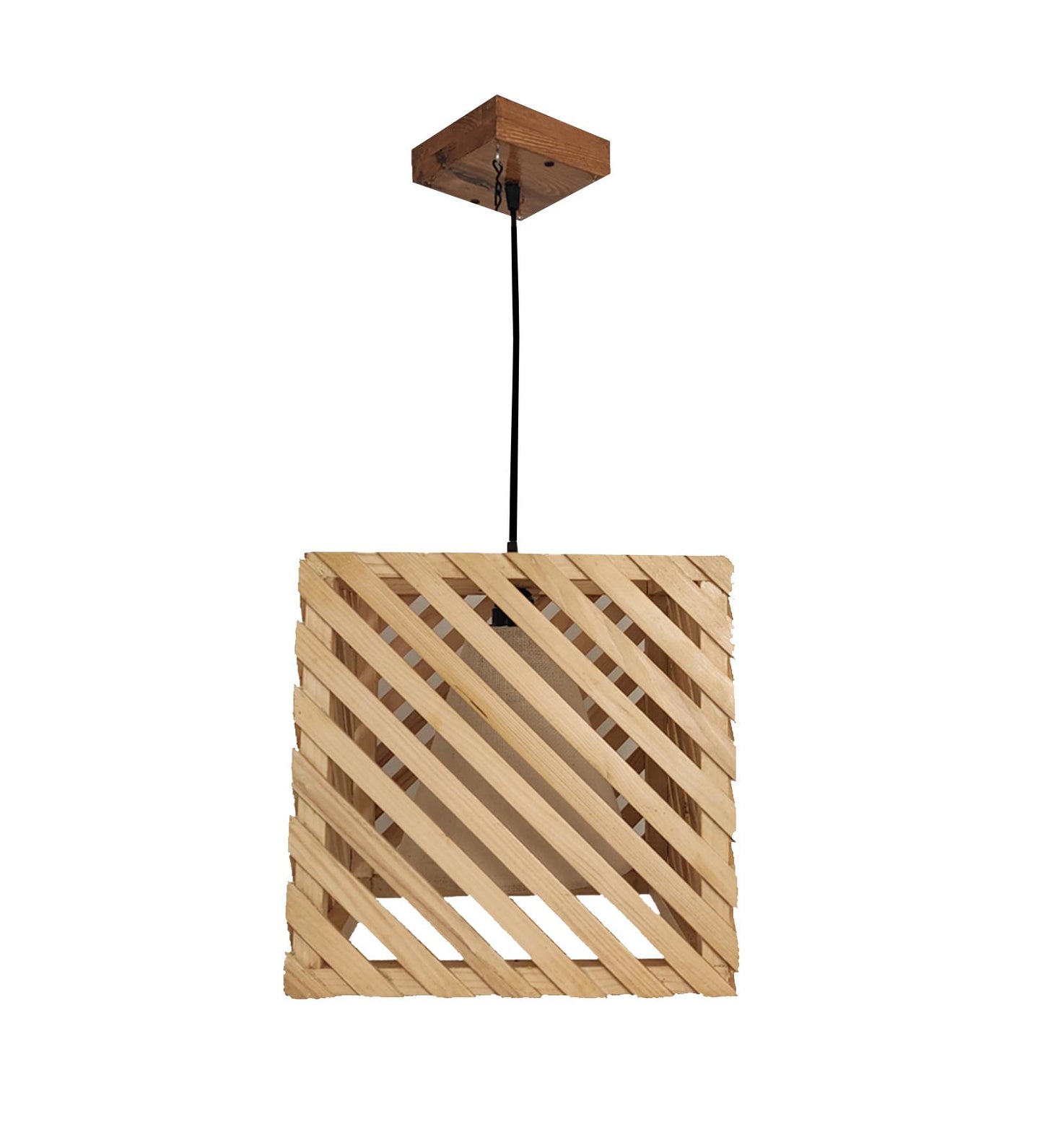 Pride Beige Wooden Single Hanging Lamp