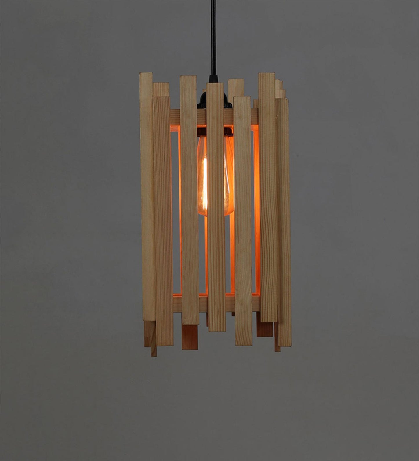 Swim Beige Wooden Single Hanging Lamp