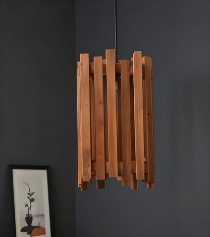Swim Brown Wooden Single Hanging Lamp