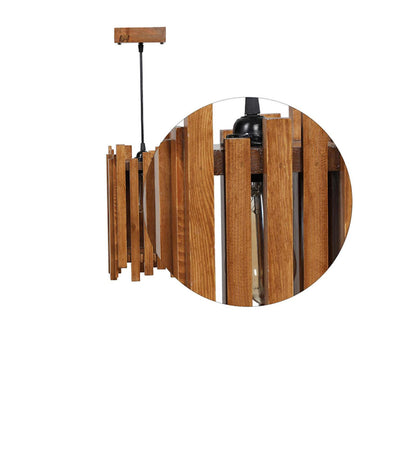 Swim Brown Wooden Single Hanging Lamp