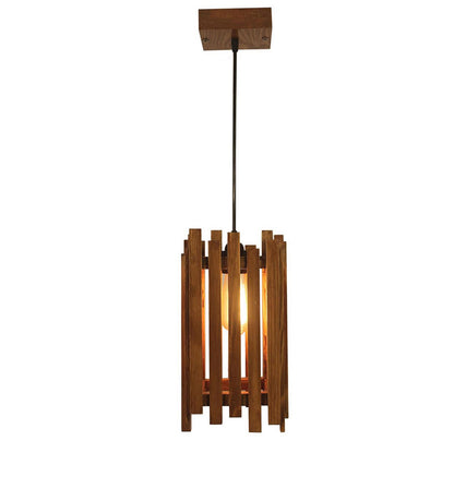 Swim Brown Wooden Single Hanging Lamp